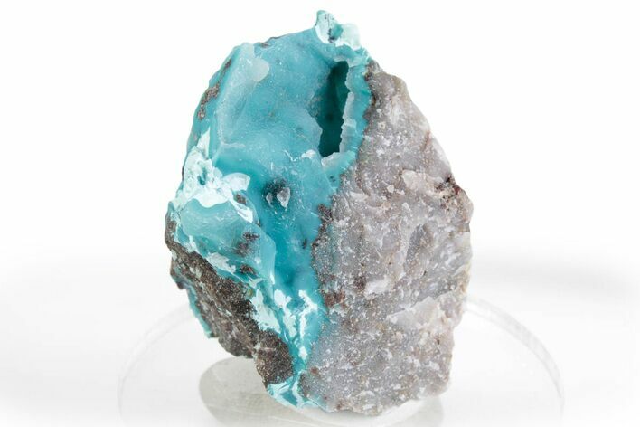 Druzy Quartz on Chrysocolla - DR Congo #366194